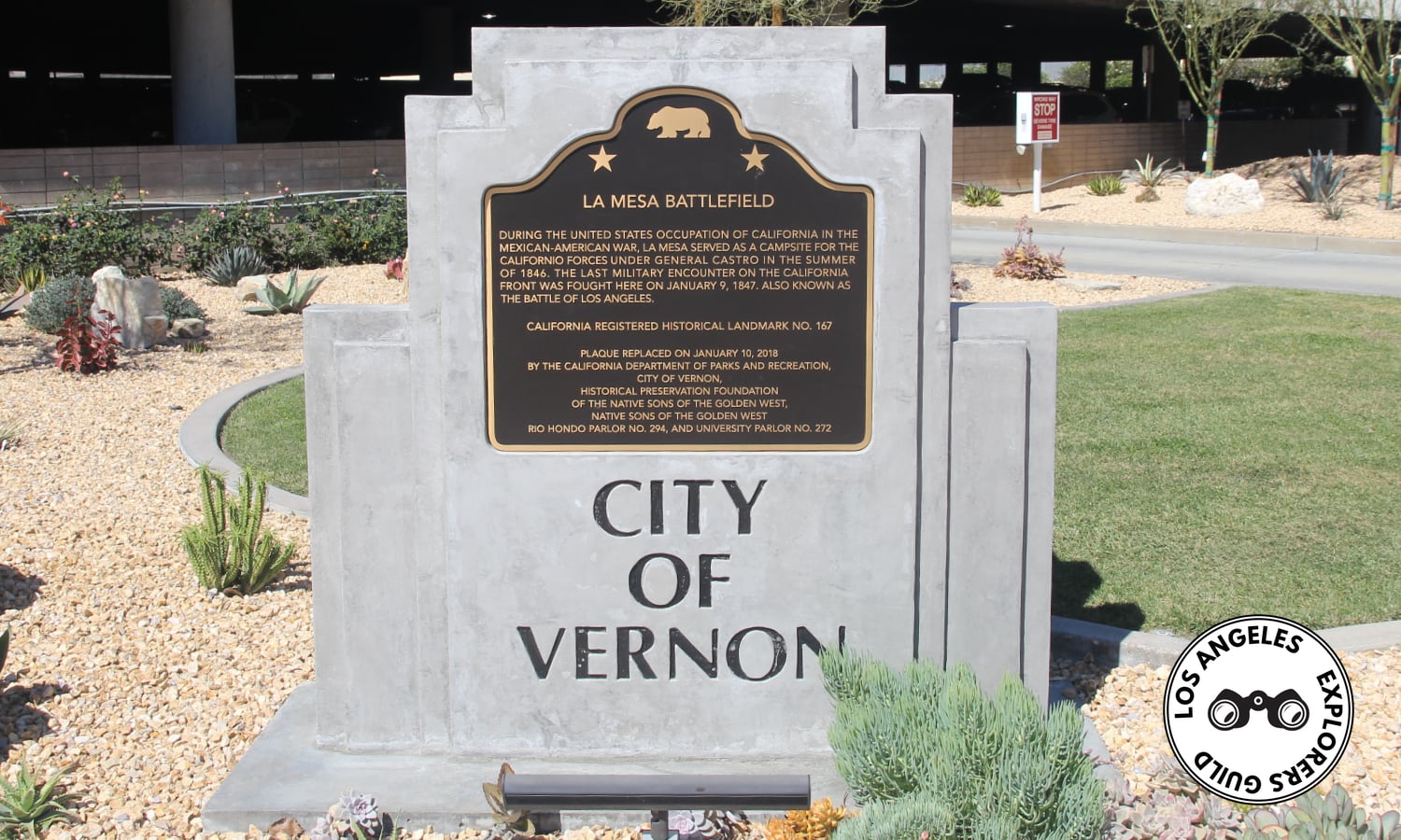 Battle of La Mesa Monument — Los Angeles Explorers Guild