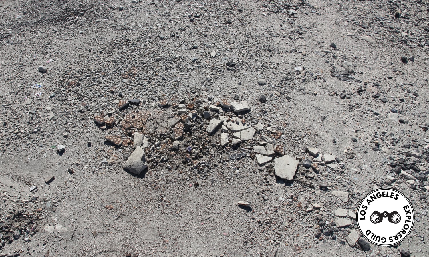 Rubble of the former Battle of La Mesa Monument — Los Angeles Explorers Guild