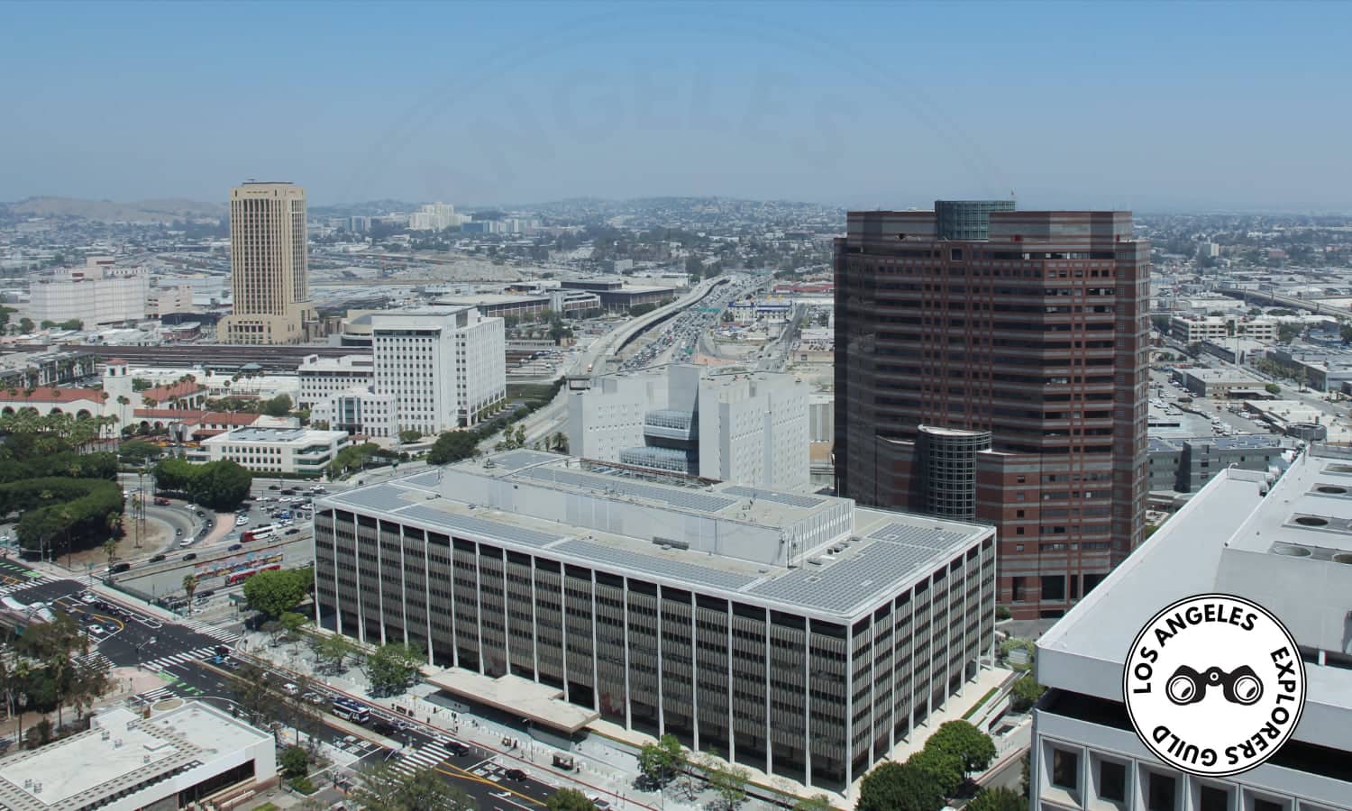 Looking southeast from the Los Angeles City Hall Observation Deck — Los Angeles Explorers Guild